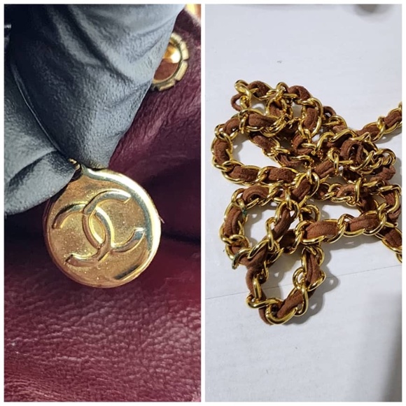 Authentic Chanel Suede Quilted CC Flap Bag Brown - Picture 11 of 12